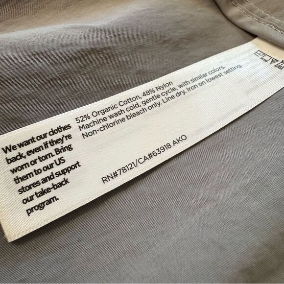 EILEEN FISHER Cotton Nylon Hooded Jacket Medium Gray‎ Weather Resistant - Picture 9 of 13